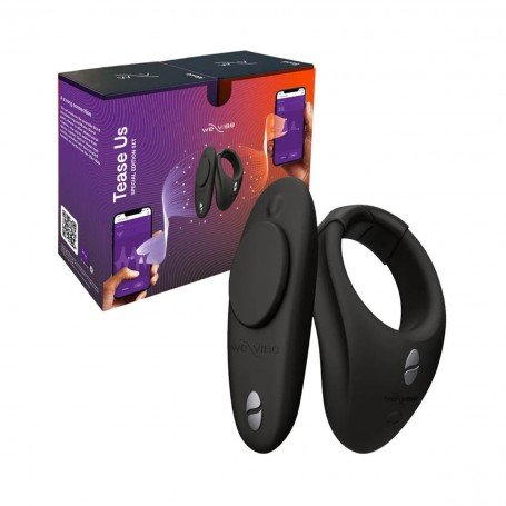 We-Vibe - Tease Us Set Bond + Moxie App-Controlled Wearable Cock Ring and Clitoral Vibrator (Black)